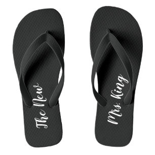 Chanclas Nombre personalizado Flops de giro de Boda blanco 