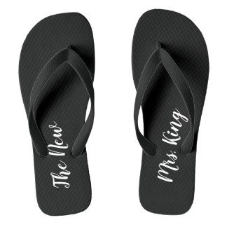 Chanclas Nombre personalizado Flops de giro de Boda blanco