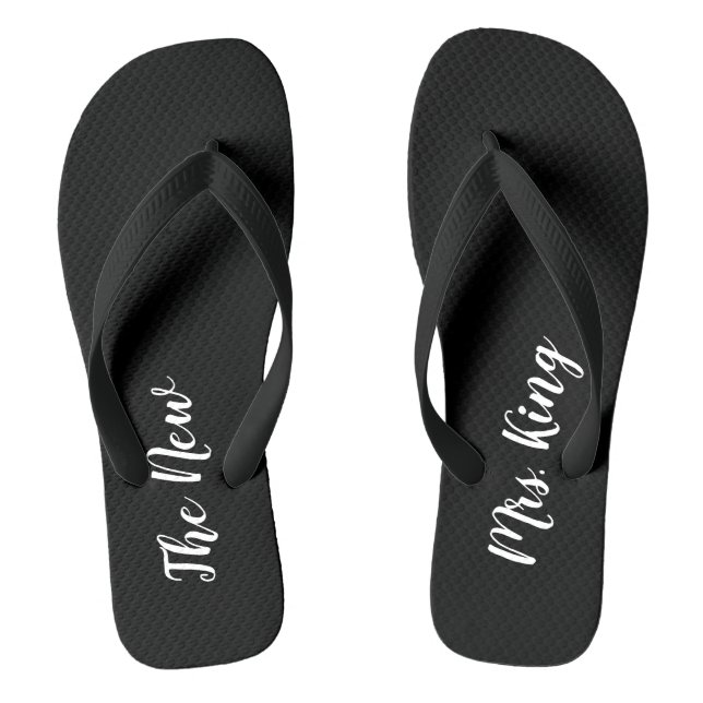 Chanclas Nombre personalizado Flops de giro de Boda blanco  (Plantilla)