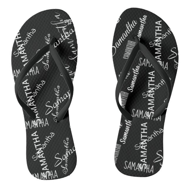 Chanclas Nombre Personalizado Único (Plantilla)