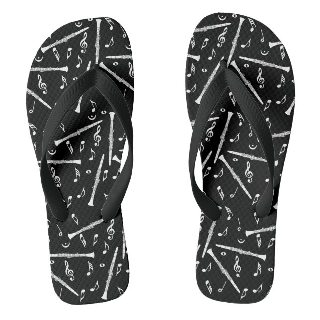 Chanclas Notas musicales de White Clarinets (Plantilla)