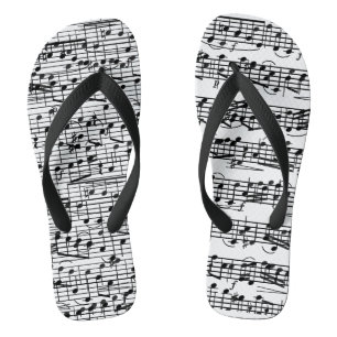 Chanclas Notas musicales Hoja de notas musicales Piano Nota