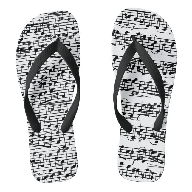 Chanclas Notas musicales Hoja de notas musicales Piano Nota (Plantilla)