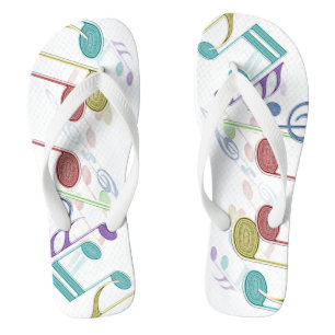 Chanclas Notas musicales Multicolor lineal