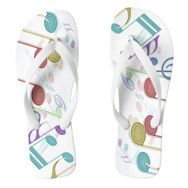 Chanclas Notas musicales Multicolor lineal (Plantilla)