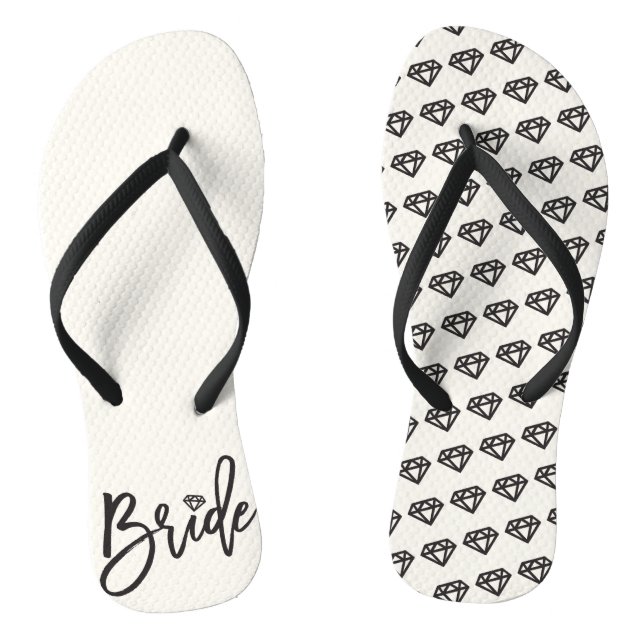 Chanclas Novia Diamantes Boda Flip Flops (Plantilla)