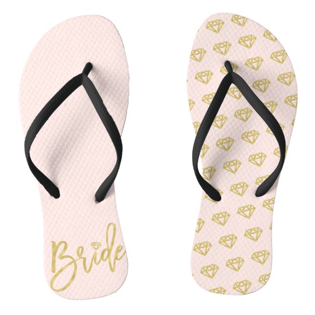 Chanclas Novia Diamantes Boda Flip Flops (Plantilla)