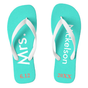 Chanclas Novia Sra. Turquoise Blue