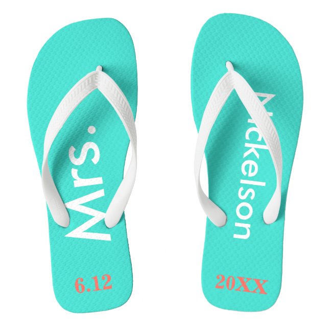 Chanclas Novia Sra. Turquoise Blue (Plantilla)
