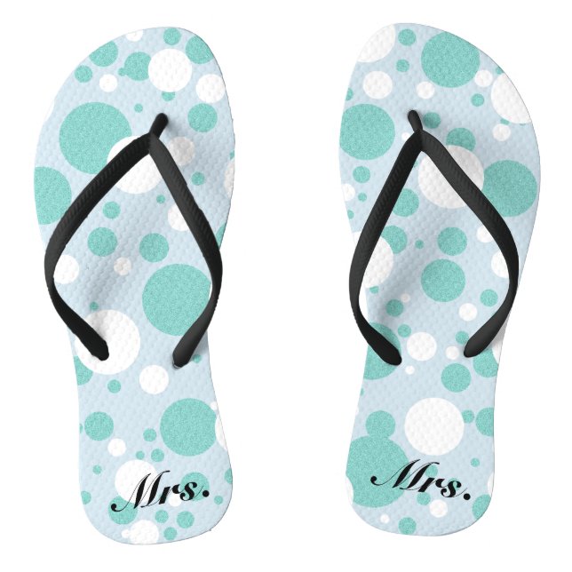Chanclas Novia y damas de honor Polka Dots Shower Bridal Pa (Plantilla)