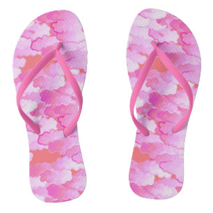Chanclas Nubes Japonesas, Amanecer, Rosa Orquídea y Coral
