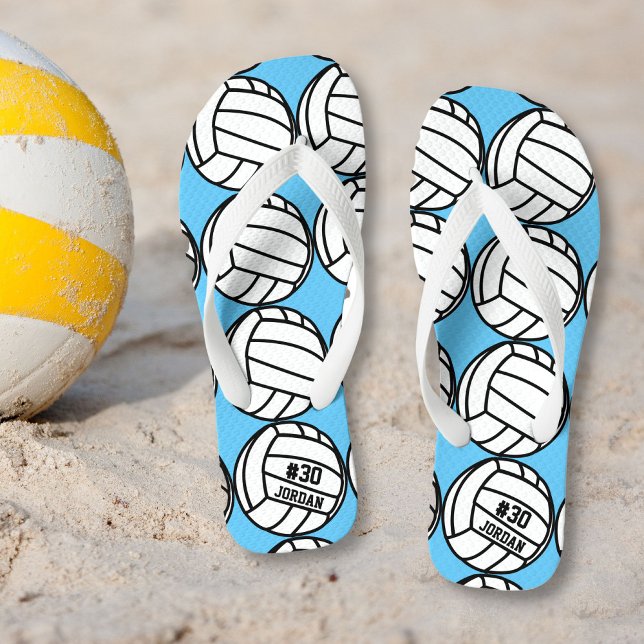 Chanclas Número de jugador de voleibol personalizado, nombr (Subido por el creador)