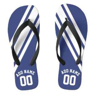 Chanclas Número de nombre personalizado de Blue Sports Jers