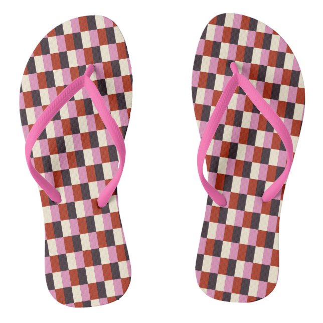 Chanclas Oberenjena rosa Rojo Marfil Plage (Plantilla)