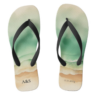 Chanclas Ocean Beach SUMMER Acuarela Elegante
