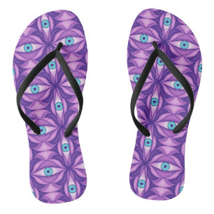 Chanclas Ojos Azules en Follaje Púrpura Oscuro Arte Botánic