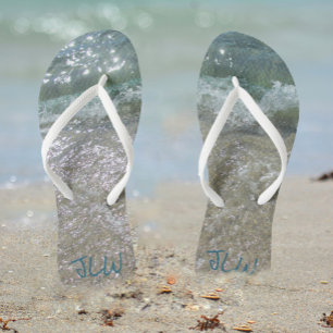 Chanclas Olas rompientes con iniciales
