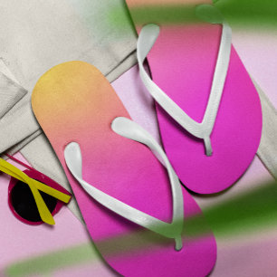 Chanclas Ombre amarillo Naranja rosa