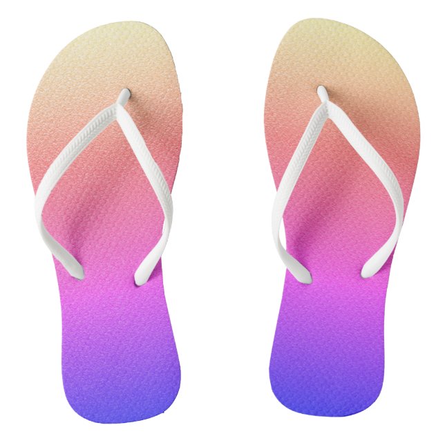 Chanclas Ombre Sunset | Personalizado morado rosado de bron (Plantilla)