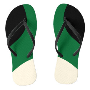 Chanclas Ondas simples - Verde, Crema y Negro