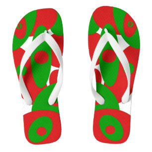 Chanclas Orbes Rojos, Verdes y Blancos  
