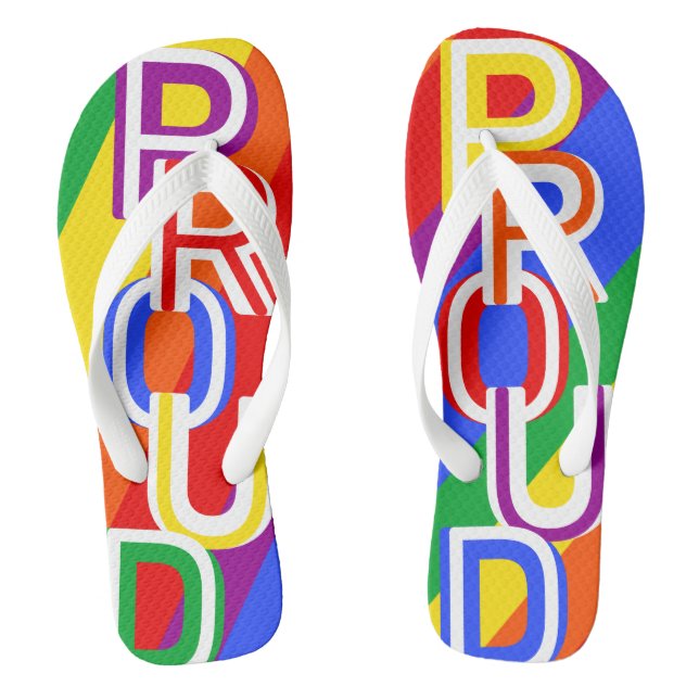 Chanclas Orgullo arcoiris LGBTQIA Flip Flops (Plantilla)