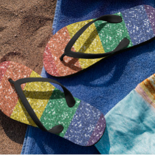 Chanclas Orgullo arcoiris Purpurina