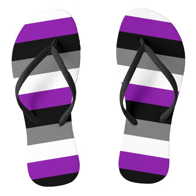 Chanclas Orgullo asexual, orgullo LGBTQ, impresión a rayas (Plantilla)