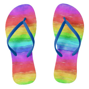 Chanclas Orgullo gay apoya color de agua arcoiris LGBTQ