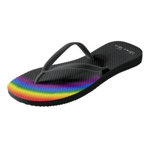 Chanclas Orgullo LGBT arcoiris con texto personalizado El a
