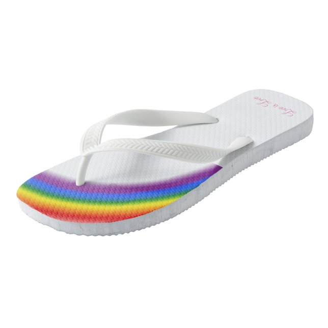 Chanclas Orgullo LGBT arcoiris con texto personalizado El a (Angular)