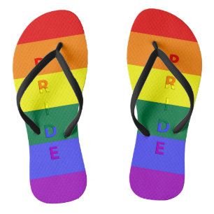 Chanclas Orgullo LGBT y bandera del orgullo arcoiris: chanc