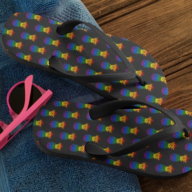 Chanclas Orgullo Patrón de piña arco iris (Subido por el creador)