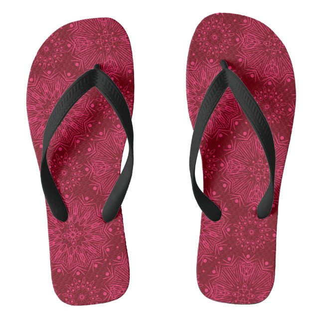 Chanclas Ornamento rojo (Plantilla)