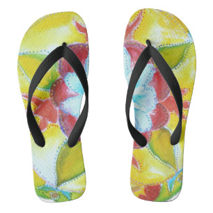 Chanclas Ornamentos de Aquarelle Pareja de Flip Flops