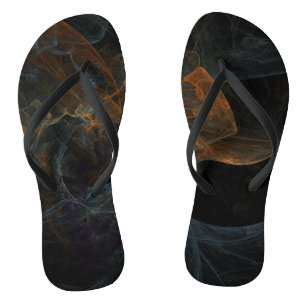 Chanclas Oro azul y gris abstracto