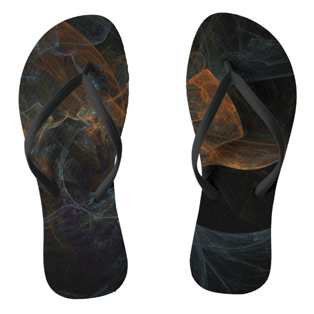 Chanclas Oro azul y gris abstracto (Plantilla)