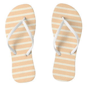 Chanclas Oro moderno y rayas de crema