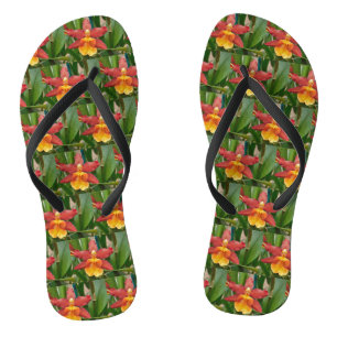 Chanclas Orquídeas Rojas