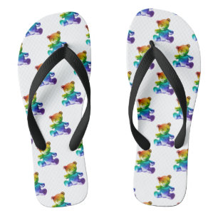 Chanclas Oso de peluche de metal cepillado SlipperyJoe's gr