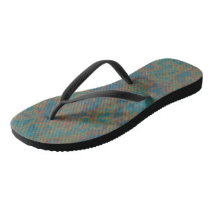 Chanclas Óxido Turquesa Abstracto