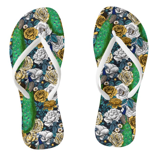 Chanclas Pacocas en el jardín rosa 3 (Plantilla)