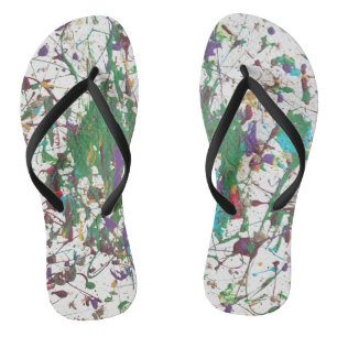 Chanclas Paint Splatter Fun in the Sun