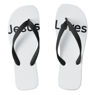 Chanclas Pair of Flip Flops Jesus loves you Christian