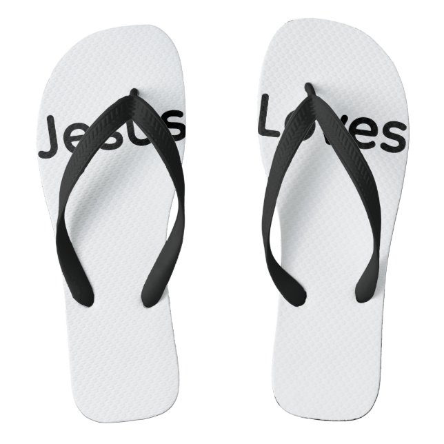 Chanclas Pair of Flip Flops Jesus loves you Christian  (Plantilla)