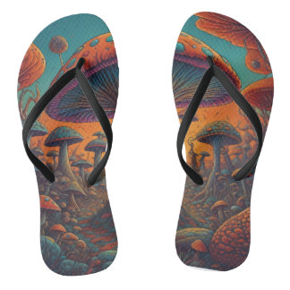 Chanclas Paisaje psicodélico de hongos