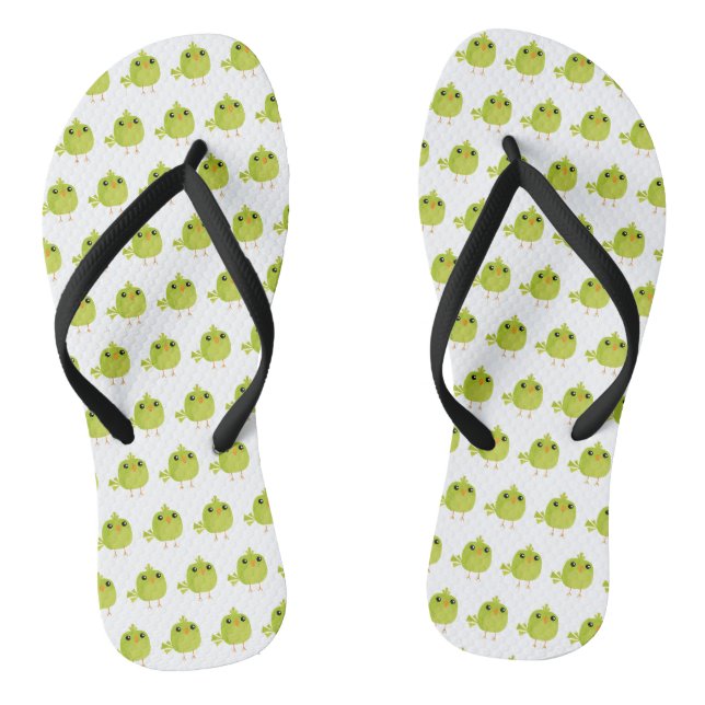 Chanclas Pájaro Verde Dibujos Animados  (Plantilla)