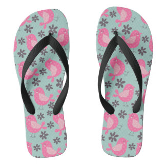 Chanclas Pájaros y flores de polka