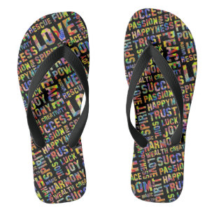 Chanclas Palabras Del Modo Espíritu / Pensamiento Positivo