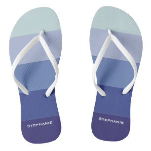 Chanclas Paleta azul colorida Abstract Stripes Nombre perso